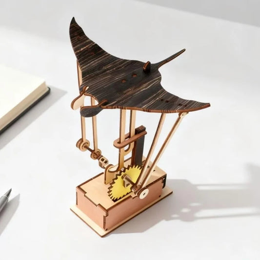 Handcrafted Wooden Manta Ray - A Gift of Love and Memory